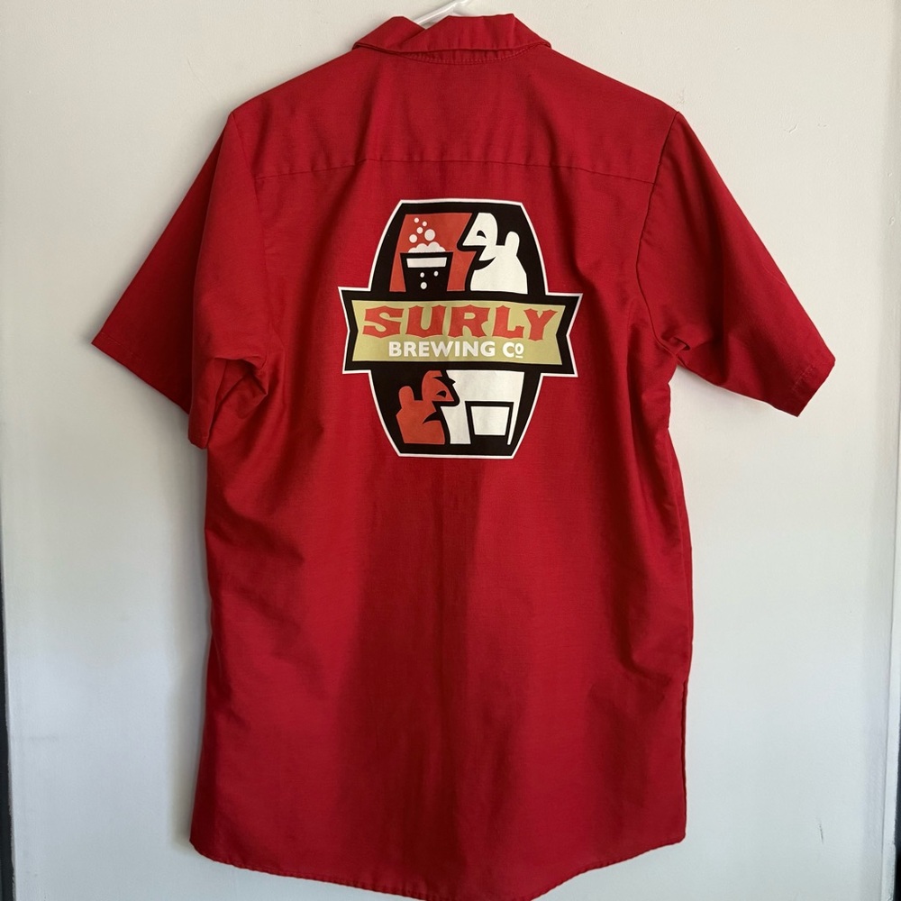 Red Kap Surly Brewing Company Bowling Shirt Rockabilly Size M Pub Breweriana